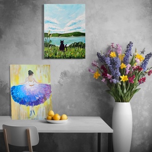 Akril festmény - Balerina - művészet - festmény - akril - Meska.hu