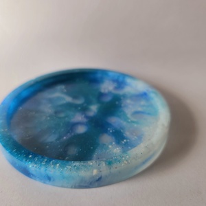 epoxy esőcseppes dísztálka, Ékszer, Ékszertartó, Ékszerdoboz, Ékszerkészítés, Festészet, MESKA