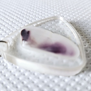 epoxy háromszög alakú kagylós medál - ékszer - nyaklánc - medál - Meska.hu