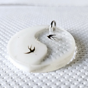 epoxy kör alakú jin jang medál - ékszer - nyaklánc - medál - Meska.hu
