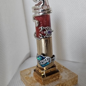 epoxy rúzs gyűrűtartó, Ékszer, Ékszertartó, Ékszertartó állvány, Ékszerkészítés, Festészet, MESKA