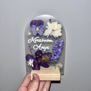 Szülőköszöntő ajándék plexi dísz, Esküvő, Dekoráció, Tábla & Jelzés, Decoupage, transzfer és szalvétatechnika, Mindenmás, MESKA