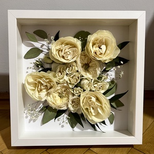 Szárított csokorból/virágokból kép - esküvő - menyasszonyi- és dobócsokor - Meska.hu