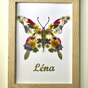 Préselt virágos kép névvel, fényképpel vagy szöveggel anyák napjára - otthon & életmód - dekoráció - kép & falikép - 3d képek - Meska.hu