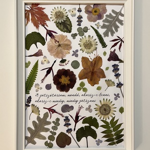 Préselt virágos kép névvel, fényképpel vagy szöveggel anyák napjára - Meska.hu