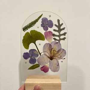 Szülőköszöntő ajándék plexi dísz valódi préselt virágokkal - esküvő - emlék & ajándék - szülőköszöntő ajándék - Meska.hu