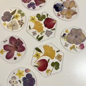 Plexi poháralátét valódi préselt virágokkal - otthon & életmód - konyhafelszerelés, tálalás - tálalás - tányér- és poháralátét - Meska.hu