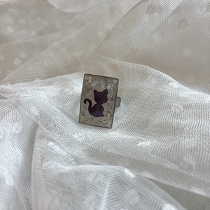 Cicás gyűrű valódi virágokkal - Meska.hu