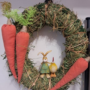 Húsvéti kopogtató, Otthon & Életmód, Dekoráció, Ajtó- és ablak dekoráció, Ajtódísz & Kopogtató, Virágkötés, MESKA