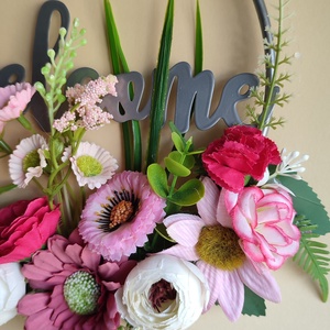 Virágos nyári ajtódísz  - otthon & életmód - dekoráció - ajtó- és ablak dekoráció - ajtódísz & kopogtató - Meska.hu