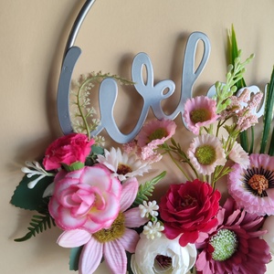 Virágos nyári ajtódísz  - otthon & életmód - dekoráció - ajtó- és ablak dekoráció - ajtódísz & kopogtató - Meska.hu