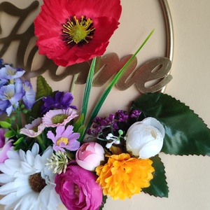 Virágos-pipacsos nyári ajtódísz  - otthon & életmód - dekoráció - ajtó- és ablak dekoráció - ajtódísz & kopogtató - Meska.hu