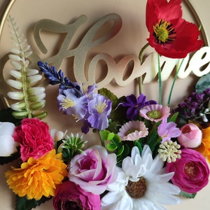 Virágos-pipacsos nyári ajtódísz  - otthon & életmód - dekoráció - ajtó- és ablak dekoráció - ajtódísz & kopogtató - Meska.hu