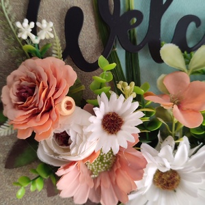 Virágos-modern nyári ajtódísz  - otthon & életmód - dekoráció - ajtó- és ablak dekoráció - ajtódísz & kopogtató - Meska.hu