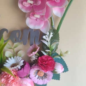 Orchideás nyári ajtódísz  - otthon & életmód - dekoráció - ajtó- és ablak dekoráció - ajtódísz & kopogtató - Meska.hu