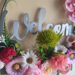 Orchideás nyári ajtódísz  - otthon & életmód - dekoráció - ajtó- és ablak dekoráció - ajtódísz & kopogtató - Meska.hu