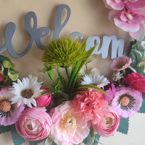 Orchideás nyári ajtódísz  - otthon & életmód - dekoráció - ajtó- és ablak dekoráció - ajtódísz & kopogtató - Meska.hu