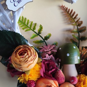 Őszi kopogtató gombás, tökös - otthon & életmód - dekoráció - ajtó- és ablak dekoráció - ajtódísz & kopogtató - Meska.hu