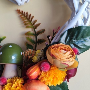 Őszi kopogtató gombás, tökös - otthon & életmód - dekoráció - ajtó- és ablak dekoráció - ajtódísz & kopogtató - Meska.hu