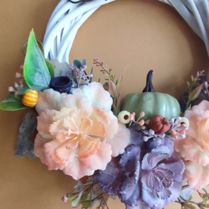 Őszi kopogtató tökkel  - otthon & életmód - dekoráció - ajtó- és ablak dekoráció - ajtódísz & kopogtató - Meska.hu