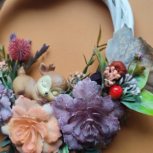 Őszi kopogtató őzikével - otthon & életmód - dekoráció - ajtó- és ablak dekoráció - ajtódísz & kopogtató - Meska.hu