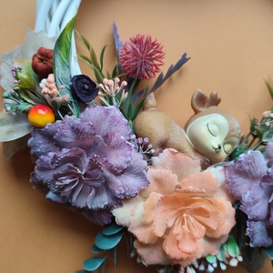 Őszi kopogtató őzikével - otthon & életmód - dekoráció - ajtó- és ablak dekoráció - ajtódísz & kopogtató - Meska.hu