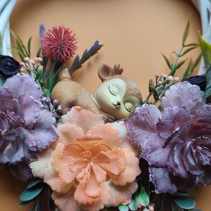 Őszi kopogtató őzikével - otthon & életmód - dekoráció - ajtó- és ablak dekoráció - ajtódísz & kopogtató - Meska.hu