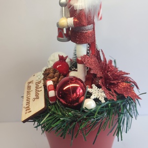 Karácsonyi dekoráció piros diótörős - otthon & életmód - dekoráció - asztal és polc dekoráció - asztaldísz - Meska.hu