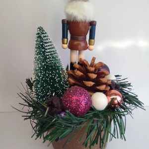 Karácsonyi dekoráció barna katonás  - otthon & életmód - dekoráció - asztal és polc dekoráció - asztaldísz - Meska.hu