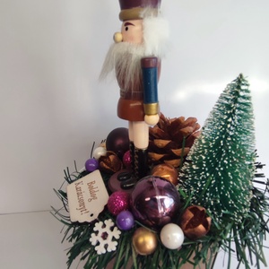 Karácsonyi dekoráció barna katonás  - otthon & életmód - dekoráció - asztal és polc dekoráció - asztaldísz - Meska.hu