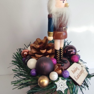 Karácsonyi dekoráció barna katonás  - otthon & életmód - dekoráció - asztal és polc dekoráció - asztaldísz - Meska.hu