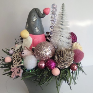 Karácsonyi dekoráció kerámia manós - otthon & életmód - dekoráció - asztal és polc dekoráció - asztaldísz - Meska.hu