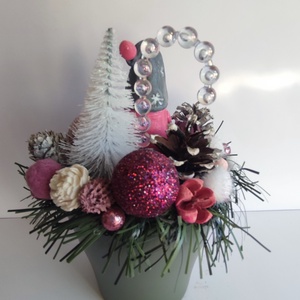 Karácsonyi dekoráció kerámia manós - otthon & életmód - dekoráció - asztal és polc dekoráció - asztaldísz - Meska.hu