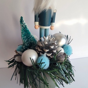 Karácsonyi dekoráció kék katonás  - otthon & életmód - dekoráció - asztal és polc dekoráció - asztaldísz - Meska.hu