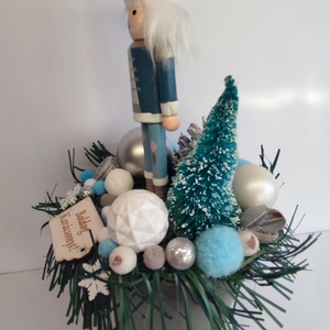 Karácsonyi dekoráció kék katonás  - otthon & életmód - dekoráció - asztal és polc dekoráció - asztaldísz - Meska.hu