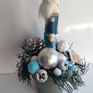 Karácsonyi dekoráció kék katonás  - otthon & életmód - dekoráció - asztal és polc dekoráció - asztaldísz - Meska.hu