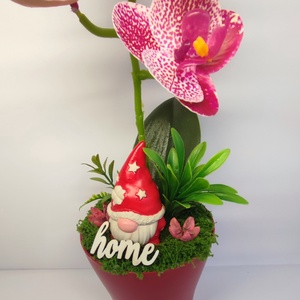 Orchidea manóval, Otthon & Életmód, Dekoráció, Asztal és polc dekoráció, Asztaldísz, Virágkötés, MESKA