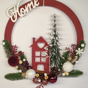 Karácsonyi kopogtató  - otthon & életmód - dekoráció - ajtó- és ablak dekoráció - ajtódísz & kopogtató - Meska.hu