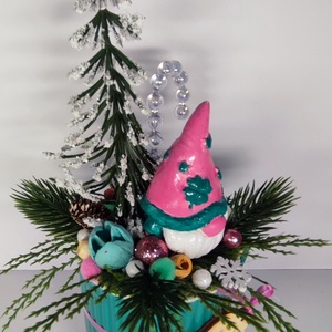 Bögrés karácsonyi manó - otthon & életmód - dekoráció - asztal és polc dekoráció - asztaldísz - Meska.hu