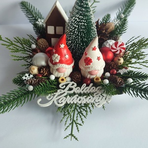 Manós karácsonyi asztalidísz - Meska.hu