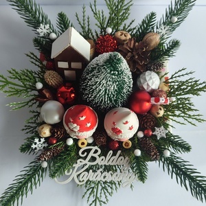 Manós karácsonyi asztalidísz - otthon & életmód - dekoráció - asztal és polc dekoráció - asztaldísz - Meska.hu