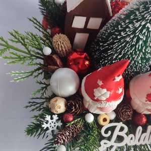 Manós karácsonyi asztalidísz - otthon & életmód - dekoráció - asztal és polc dekoráció - asztaldísz - Meska.hu