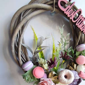 Fánkos- macaronos ajtódísz  - otthon & életmód - dekoráció - ajtó- és ablak dekoráció - ajtódísz & kopogtató - Meska.hu