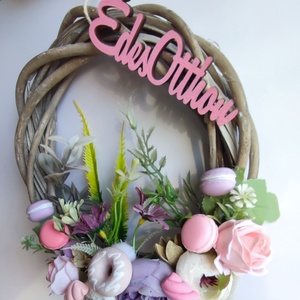 Fánkos- macaronos ajtódísz  - otthon & életmód - dekoráció - ajtó- és ablak dekoráció - ajtódísz & kopogtató - Meska.hu