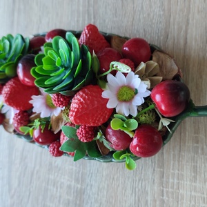 Vidám bogyós asztaldísz � természetközeli hangulatban - otthon & életmód - dekoráció - asztal és polc dekoráció - asztaldísz - Meska.hu