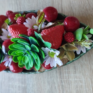 Vidám bogyós asztaldísz � természetközeli hangulatban, Otthon & Életmód, Dekoráció, Asztal és polc dekoráció, Asztaldísz, Virágkötés, MESKA