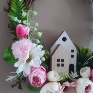 Hív a tavasz-  virágos ajtódísz  - otthon & életmód - dekoráció - ajtó- és ablak dekoráció - ajtódísz & kopogtató - Meska.hu