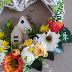 Napfényes, narancs-sárga Welcome ajtódísz - otthon & életmód - dekoráció - ajtó- és ablak dekoráció - ajtódísz & kopogtató - Meska.hu