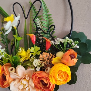 Hívogató nyuszis tavaszi  ajtódísz  - otthon & életmód - dekoráció - ajtó- és ablak dekoráció - ajtódísz & kopogtató - Meska.hu