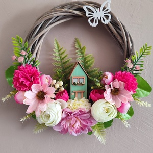 Otthon melege - házikós ajtódísz  - Meska.hu